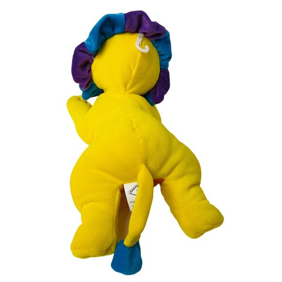 I Rattle Yellow Lion Plush Blue Purple Mane Rattle Lion Stuffed Toy - Picture 8 of 10